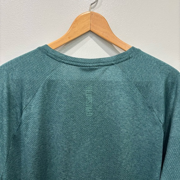 Gymshark Long Sleeve Woodland Green Shirt Men’s Size XL - Picture 8 of 12